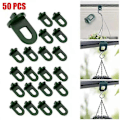 Miniatyrbillede 1 af 5: 50 stk. Drivhus Twist Clips Plast Drivhus Fastgørelsesclips til Aluminium Drivhus Isolering Net Skygge (FMY)