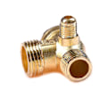 Miniatyrbilde 2 av 5: Messing hann gjengede kontrollventilkobling for luftkompressor - 3-porters Hfmqv  (FMY) One Size