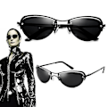 Pikkukuva 1 / 5: Elokuva The Matrix Trinity Cosplay -lasit Unisex Eyewear Kehyksetön Silmälasit Metalli Muoti Ajo Aurinkolasit Tarvikkeet Props -cdsx  (FMY)