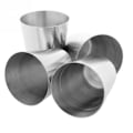 Miniatyrbillede 4 af 5: Sæt med 4 shotglas i rustfrit stål drikkebægre med sort læderetui (30 ml) (FMY)