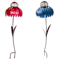 Miniatyrbillede 1 af 5: 2 stk. Sensation Kornblomst Fuglefoder Outdoor Premium Stående Fuglefoder Metal Blomst Pæl Stativ (FMY) Red  Blue