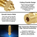 Miniatyrbillede 3 af 5: 10 stk. Multi-størrelse dyser til Neptune 4 Plus/Max 3D-printer, messing Hotend dyser 0,4/0,6/0,8/1,0 mm (FMY) Gold