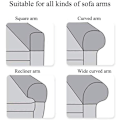 Miniatyrbild 3 av 5: Armstödsskydd Set, Set med 2 Stretchfåtöljskydd för Armar, Spandex Polyester Soffa  (FMY)