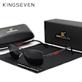Pikkukuva 1 / 5: KINGSEVEN 2022 Klassinen Neliö Polaroid Aurinkolasit Miesten Ajomiseen Miehille Aurinkolasit Silmälasit UV-Suoja Oculos N7906 (FMY) Black Gray-2 Original
