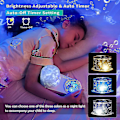 Miniatyrbilde 4 av 5: Ocean Light Projektor For Soverom, heytea 360 Graders Roterende Nattlys Projektor 6 Farger Dobbeltlags Stereo Projeksjonseffekt Galaxy Pr(FMY)