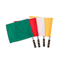 Miniatyrbillede 1 af 2: 4 stk. Håndsignalflag Kampdommerflag Rustfrit stål Stang Kommandoflag (gul, rød, grøn, hvid) (FMY)