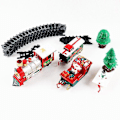 Miniatyrbillede 2 af 4: Elektrisk Juletog - Lyd og Lys - Juletogsdekoration med Animerede Vogne og Julemandstræskinner (FMY)