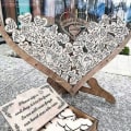 Miniatyrbillede 5 af 5: Bryllupsgæstebog Clearing Hjerteform 3d Træ Drop Box Gæstebog Boxs Dcor  (FMY) 80 hearts