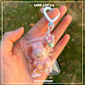 Miniatyrbild 3 av 5: Ny Flocking Mini Labubu Vinyl Spiring Utsökt Nyckelring Söt Väska Mobiltelefon Docka Present Hänge Tillbehör Kawaii Leksaker Present (FMY) h