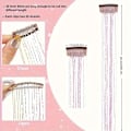 Miniatyrbillede 5 af 5: 12 stk. Glimtende Hår Tinsel Clip-In Extensions - Glitrende Hårtilbehør til Kvinder - 19,6 tommer Lang, Syntetisk, Varmebestandig, Glitter Str  (FMY) Colorful 20inch
