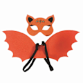 Miniatyrbilde 1 av 5: Rollelek-flaggermusvinger Myke og komfortable stoff for Halloween-festgaver Byttegaver (FMY) Orange 6-15years