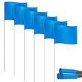 Miniatyrbillede 1 af 5: Markering Flag Markør Flag til Plæne 30 Pakke, PVC Små Flag, Markering Flag Plæne Flag, Have Flag  (FMY) Blue