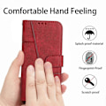 Miniatyrbillede 5 af 5: Syet Kalveskind Etui Til Redmi 14C 4G  (FMY) Red