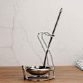 Miniatyrbilde 3 av 5: 2024 Suppe Skje Rest Holder Svan Former Rustfritt Stål Vertikal Besparelse Suppe Øse Stativ Holdere (FMY)