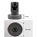 Miniatyrbild 2 av 5: 8 st Diskmaskinskorg Hjul för Aeg Favorit Privileg Zanussi Diskmaskin Kit Tillbehör (FMY) gray