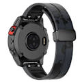 Pikkukuva 1 / 5: Tyyppi G Garmin Tactix 7 Pro/Fenix 7X/6X/6X Pro/5X Plus Musta Solki Kellon Ranneke 26mm Silikoni (FMY) Multicolor Style D