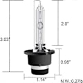 Miniatyrbillede 2 af 2: Xenon pærer, D2S 5000K, 2-pak Sort one size (FMY)