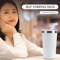 Miniatyrbild 3 av 5: 300 ml Självrörande Mugg med Lock 3 Hastigheter Automatisk Magnetisk Omrörning Kaffekopp Elektrisk Rostfri (FMY) White