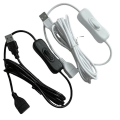 Pikkukuva 4 / 5: Universaali USB-kaapeli USB-virtalähde päälle/pois-kytkimellä Latauskaapeli Data-kaapeli  (FMY) Black 303 switch