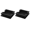 Miniatyrbilde 1 av 5: 75mm x 75mm Plast Kvadratiske Hetter Rør Innlegg Endestykker 2 Stk (FMY) Black