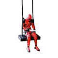 Pikkukuva 1 / 5: Deadpool-nukkekoriste Kaunis tyylikäs keinu-design Piirretty Koriste PVC Deadpool Auton roikkuva koriste Autoon (FMY) B