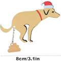 Miniatyrbild 4 av 4: Hundlebajs Julgranspynt Hundlebajs Pynt Trä Hängande Pynt Presenter Jul Semester Bästa Presenten För Hundälskare (FMY)