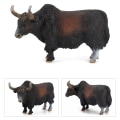 Miniatyrbillede 2 af 5: Yak Model Realistiske Uddannelseslegetøj Nyhed Simulering Tyr Aktionsfigurer Børnegaver  (FMY) B