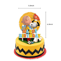 Pikkukuva 3 / 5: Snoopy-teemainen syntymäpäiväjuhlatarvikkeet, sisältää bannerin, kakun ja cupcake-koristeet, ilmapalloja ja koristeita (FMY)