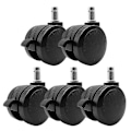 Miniatyrbilde 1 av 4: 5 stk Kontorstolhjul Stol Hjul Rulle Hjul Kontorstol Hjul Erstatning (FMY) Black 8.00X5.00X5.00CM