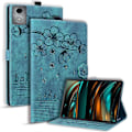 Miniatyrbillede 1 af 5: Til Lenovo Tab M11 Plus/ Tab K11 Plus Etui Læder Stand Tablet Cover Blomst Kat Kort Slots (FMY) Green
