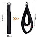 Miniatyrbillede 5 af 5: 1 par Pilates Stropper Pilates Dobbelt Løkke Strop Reformer Fitness D-Ring Stropper Polstret Pilates Udstyr D-Ring Yoga Træningsstropper Tilbehør Black