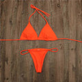 Pikkukuva 3 / 5: Uimapuku Pehmustettu String Uimapuku Bikini Setti Sidos Yhtenäinen Brasilialainen uimapuku (FMY) orange L