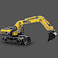 Pikkukuva 5 / 5: Leikkiauto Poika Suuri Rakennusajoneuvo Kaivinkone Bulldozer Pihti Maaporakone Malli (FMY) Manual Excavator