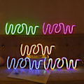 Miniatyrbillede 2 af 5: WOW Form LED Neon Lys Vægophæng Bar Atmosfære Lys (FMY) Blue Light