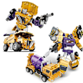 Miniatyrbillede 3 af 5: Transformationsrobot Legetøj 6 i 1 Ingeniørkøretøjsmodel Uddannelsesmæssig Samling Deformation Actionfigur Billegetøj til Børn (FMY) JJ631F