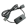 Miniatyrbillede 1 af 5: Universal USB-kabel USB-strømadapter med tænd/sluk-knap Oplader datakabel (FMY) Black 303 switch