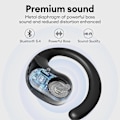 Miniatyrbillede 2 af 5: Hy-T26 Pro Hovedtelefoner, Trådløse Bluetooth Sprog Oversætter Samtidig Fortolkning Øretelefoner, Sprog Oversætter Ørepropper Black