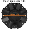 Pikkukuva 3 / 5: 180 mm (7,09 tuumaa) pyörän keskihatut C806805-1 C108015-16B01 C806806 pyörän keskihattuihin, 4 kpl musta keskipeitekorvaus (FMY) style2893