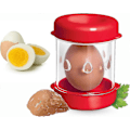 Miniatyrbilde 1 av 3: Rask Eggeskreller Manuell Eggeskreller Bærbar Hardkokt Eggeskallseparator Magisk Fantastisk Eggeskallmaskin Fjerner Skall Fra Egg-Yvan (FMY) Red