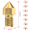 Miniatyrbillede 3 af 5: 22 Stykker Printer Dyser Mk8 Dyser 0,2 mm, 0,3 mm, 0,4 mm, 0,5 mm, 0,6 mm, 0,8 mm, 1,0 mm Til Makerbot Cr-10 3d Printer  (FMY)