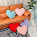Miniatyrbillede 2 af 5: Plush Pude Adorable Hjerteformet Pude Blød Behagelig Fluffy Pude til Hjem Soveværelse Dekoration (FMY) Light Pink