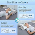 Miniatyrbild 3 av 4: Memory Foam Cervicalkudde, 2 i 1 Ergonomisk Kontur Ortopedisk Kudde för Nacksmärta, Konturerade Stödkuddar för Sidosovare Ryggsovare Magsovare (FMY) B 59x37x12