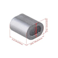 Miniatyrbilde 3 av 3: For 800 stk. M1 Ovale Wire Rope Sleeves Aluminium Krympe Loop Sleeves Clip WS1778 (FMY)