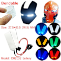Miniatyrbild 1 av 5: 27,5x69,5(76,5)mm Flexibel böjbar Diy Led-ljusögonkit för Halloween-hjälm Mask Ögonljus Cosplay-tillbehör Cr2032-ingång (FMYED) Ice Blue CR2032 New