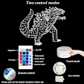 Miniatyrbilde 3 av 3: JUSCH Godzill-a nattlys Godzill-a lampe Godzill-a leker dekorasjonslys, fjernkontroll & 16 farger, bursdagsgaver til gutter/julegaver til barn (FMY)