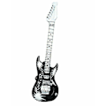 Miniatyrbillede 4 af 5: 2x Hvid Sort Oppustelig Guitar Disco Oppustelig Fancy Dress Fest Prop Musikalsk  (FMY)