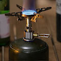 Miniatyrbild 2 av 5: CAMPINGMOON Utomhus Split-typ Campingugn Separerade Gasugnar Vandring Bergsklättring Kokare (FMY) Silver XD 2 NE