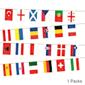 Miniatyrbild 2 av 5: Dekorationer för fotbolls-EM 2024, vimplar, snygga väggdekorationer, rekvisita för butik/bar (FMY) 1 String
