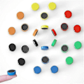 Pikkukuva 2 / 5: 60 magneetin pakkaus, valkotaulumagneetit, magneetit sopivat magneettitaululle, magneetit, jääkaappi, värikkäät pyöreät magneetit, vahvat (FMY) mixed color