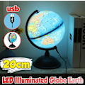 Miniatyrbilde 1 av 5: Roterende Globus med LED-lys, Opplyst Globus med USB for Studering, Lek og Læring (FMY)
